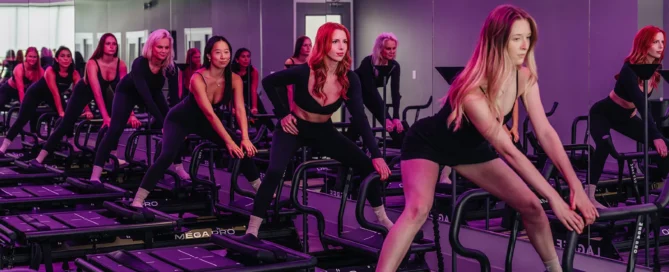 Lagree class in Dallas using Megaformer equipment for a low-impact, high-intensity workout at TIGHT Dallas.